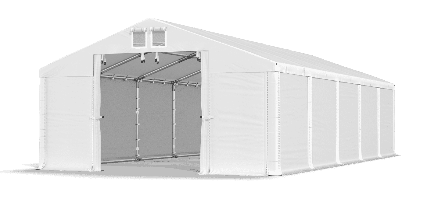 Biały namiot magazynowy