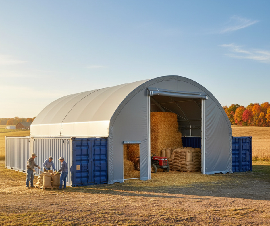 Namiot kontenerowy dla rolnictwa