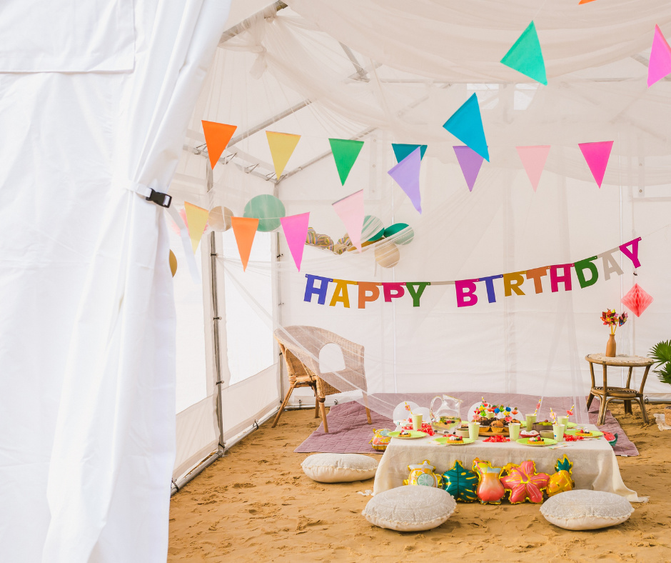 Barwna aranżacja namiotu imprezowego