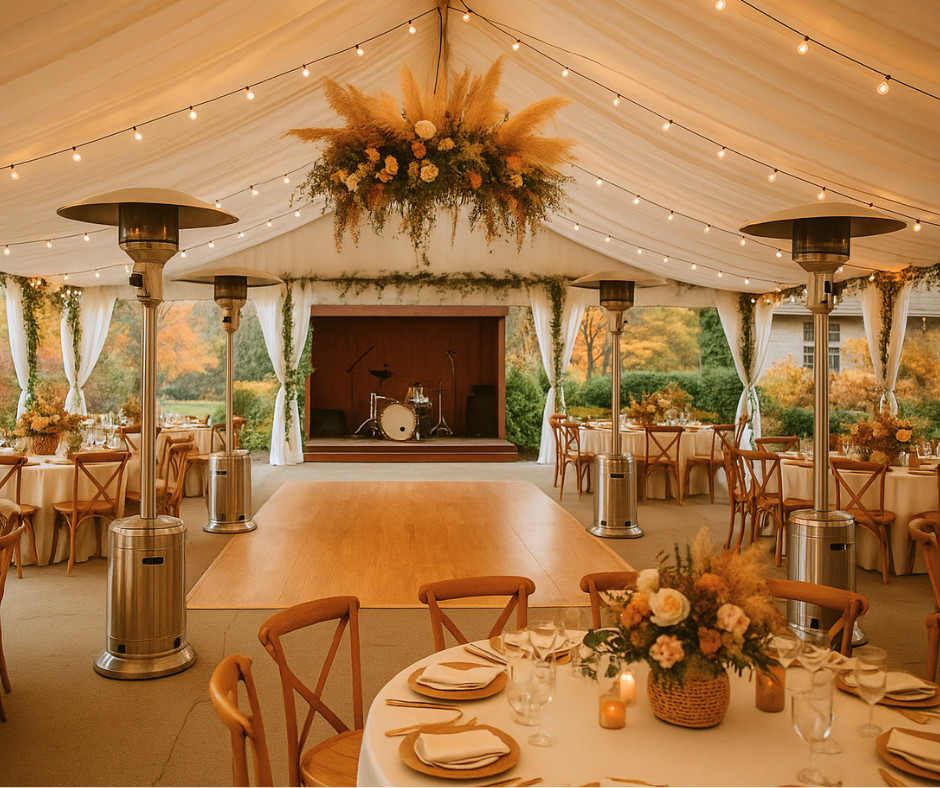 Wnętrze namiotu eventowego