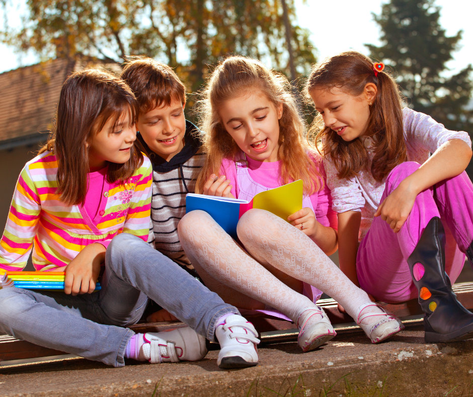 Czas na świeżym powietrzu na szkolnej przerwie