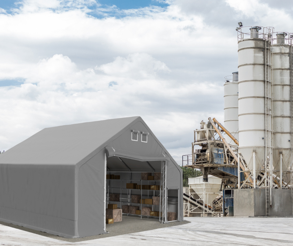 Całoroczny namiot magazynowy dla firmy