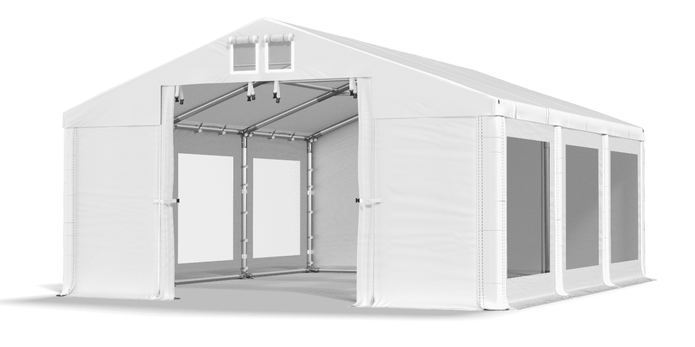 Biały namiot wystawowy