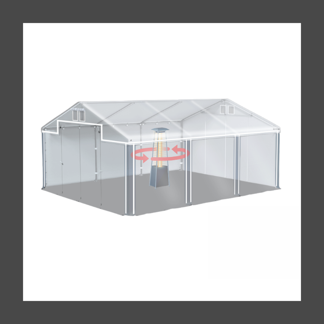 Szczelne poszycie mobilnego zadaszenia