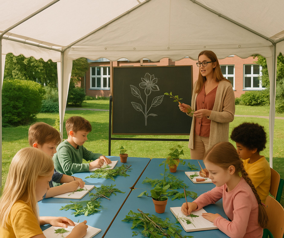 Mobilne zadaszenia dla szkół i przedszkoli - imprezy, lekcje pod gołym niebem
