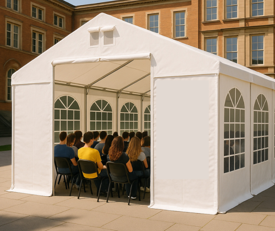 Zastosowania namiotu z oknami witrażowymi