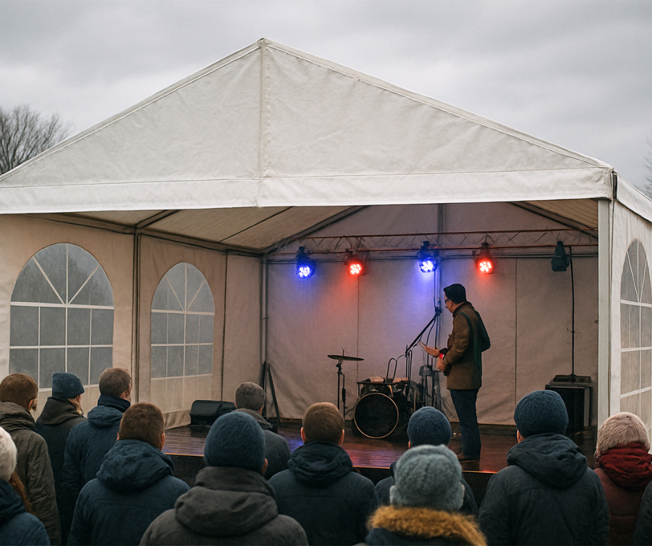 Całoroczny namiot w branży eventowej — niezawodne rozwiązanie na duże wydarzenia