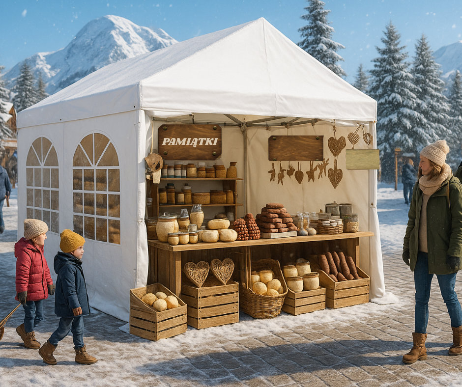 Namioty handlowe zimą w miejscowościach górskich – praktyczne zastosowania i inspiracje na ferie