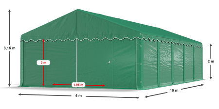 4x10 m Namiot magazynowy - Ekonomiczny (art. 893273)