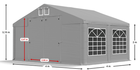 4x4 m Namiot imprezowy - Klasyk (art. 8791)