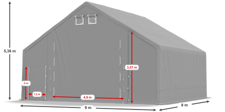 9x8 m Hala namiotowa - Arctic (art. 581102)