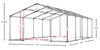 4x8 m Namiot magazynowy - Premium (art. 573170)