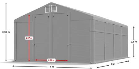 4x8 m Namiot magazynowy - Klasyk (art. 438768)