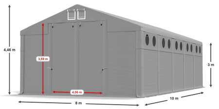 8x10 m Namiot magazynowy - Klasyk (art. 472760)