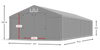 5x12 m Namiot magazynowy - Klasyk (art. 215133)