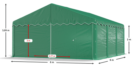 6x6 m Namiot magazynowy - Ekonomiczny (art. 966796)