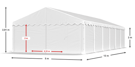 5x12 m Namiot magazynowy - Ekonomiczny (art. 10339)