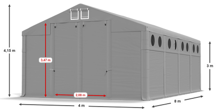 4x8 m Namiot magazynowy - Klasyk (art. 468562)