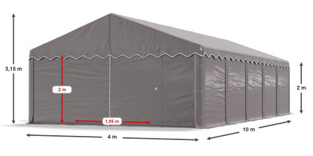 4x10 m Namiot magazynowy - Ekonomiczny (art. 772788)