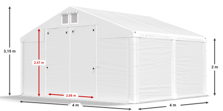 4x4 m Namiot magazynowy - Klasyk (art. 210274)