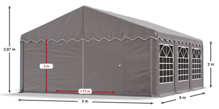 3x6 m Namiot ogrodowy - Ekonomiczny (art. 770948)