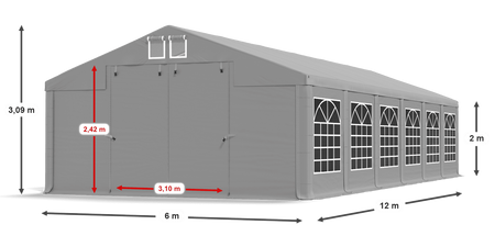 6x12 m Namiot imprezowy - Klasyk (art. 53867)