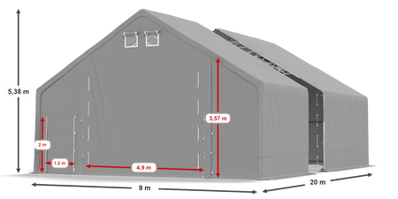 9x20 m Hala namiotowa - Arctic (art. 582254)