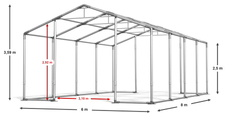 6x8 m Namiot imprezowy - Klasyk (art. 14759)