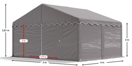 3x4 m Namiot magazynowy - Ekonomiczny (art. 773543)