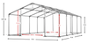 5x8 m Namiot magazynowy - Premium (art. 573732)