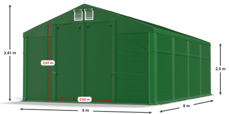 5x8 m Namiot magazynowy - Klasyk (art. 528701)