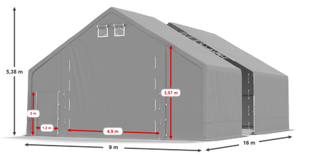 9x16 m Hala namiotowa - Arctic (art. 587789)