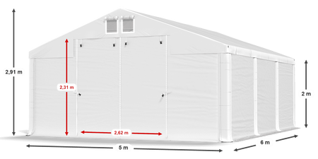 5x6 m Namiot magazynowy - Klasyk (art. 228666)