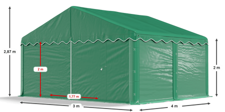 3x4 m Namiot magazynowy - Ekonomiczny (art. 773532)