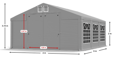 4x6 m Namiot imprezowy - Klasyk (art. 9006)