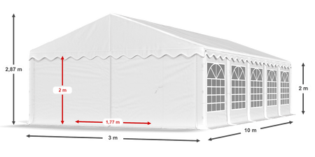 3x10 m Namiot imprezowy - Ekonomiczny (art. 50)