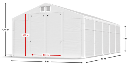 8x10 m Namiot magazynowy - Klasyk (art. 237736)