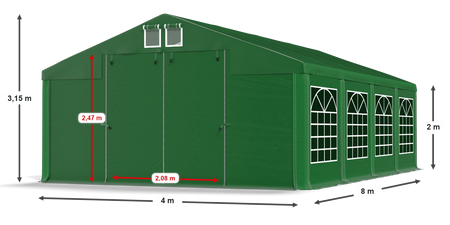 4x8 m Namiot imprezowy - Klasyk (art. 9185)