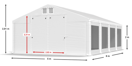 5x8 m Namiot imprezowy - Komfort (art. 796737)