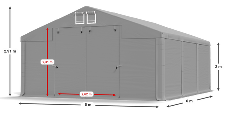 5x6 m Namiot magazynowy - Klasyk (art. 228696)