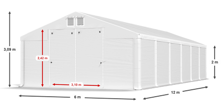 6x12 m Namiot magazynowy - Klasyk (art. 248543)