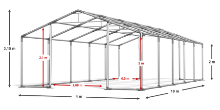 4x10 m Namiot magazynowy - Premium (art. 573198)