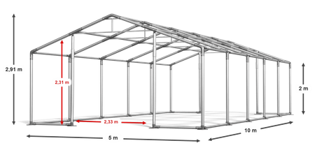 5x10 m Namiot magazynowy - Klasyk (art. 228952)