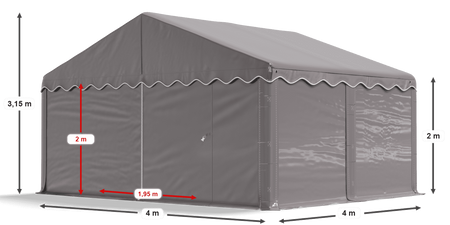 4x4 m Namiot magazynowy - Ekonomiczny (art. 772444)