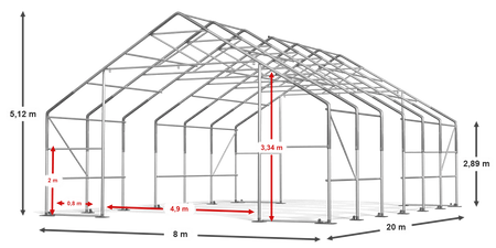 8x20 m Hala namiotowa - Arctic (art. 582152)