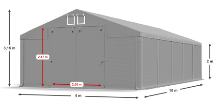 4x10 m Namiot magazynowy - Klasyk (art. 210606)