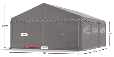 3x6 m Namiot magazynowy - Ekonomiczny (art.772711)