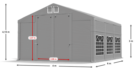 4x6 m Namiot imprezowy - Klasyk (art. 28727)