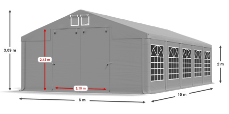 6x10 m Namiot imprezowy - Klasyk (art. 26703)