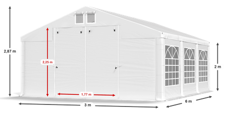 3x6 m Namiot imprezowy - Klasyk (art. 4700)